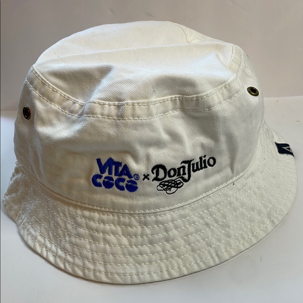 Vita Coco & Don Julio White with Blue Embroider Bucket Hat S/M AHEAD CASUALS